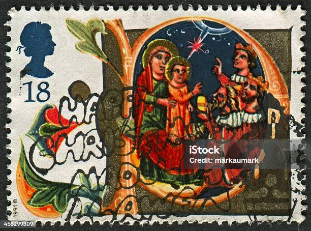 Postage Stamp Stock Photo - Download Image Now - 1991, Backgrounds, British Culture