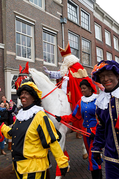 Sint and Zwarte Piet stock photo