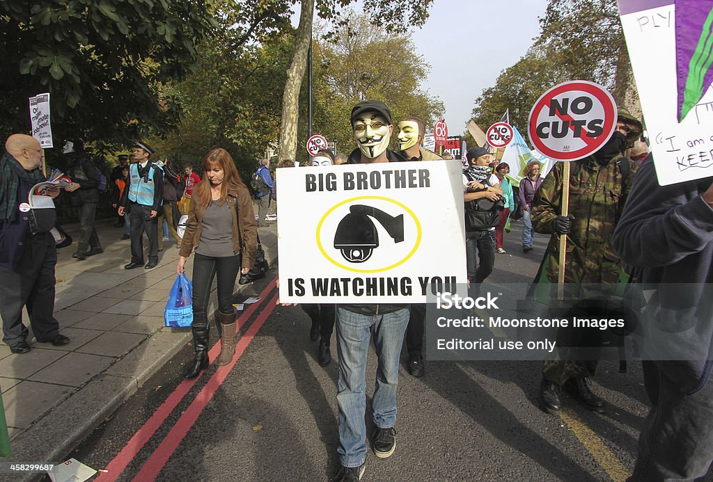 Anti-austeridade de Março, em Londres, Inglaterra - Royalty-free Ao Ar Livre Foto de stock