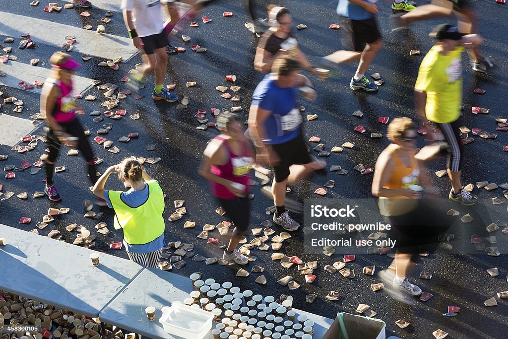 Marathon-Läufer. - Lizenzfrei Aktiver Lebensstil Stock-Foto