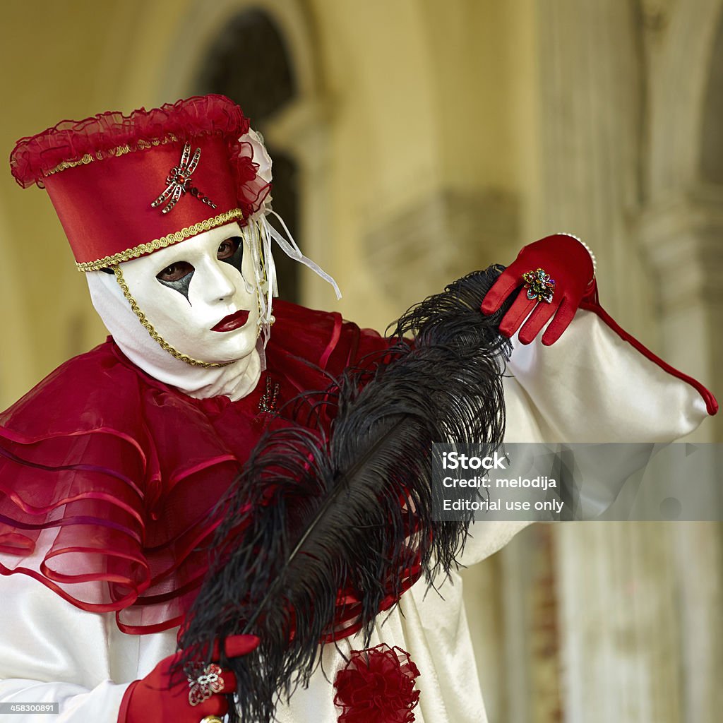 Venezianische Kostüm kümmert sich Karneval in Venedig. - Lizenzfrei Aufführung Stock-Foto