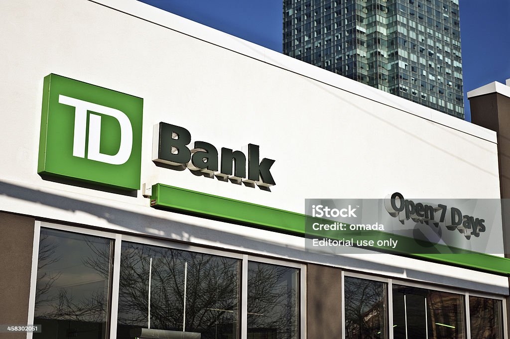 Знак TD Bank в Нью-Йорке CY - Стоковые фото Банк роялти-фри