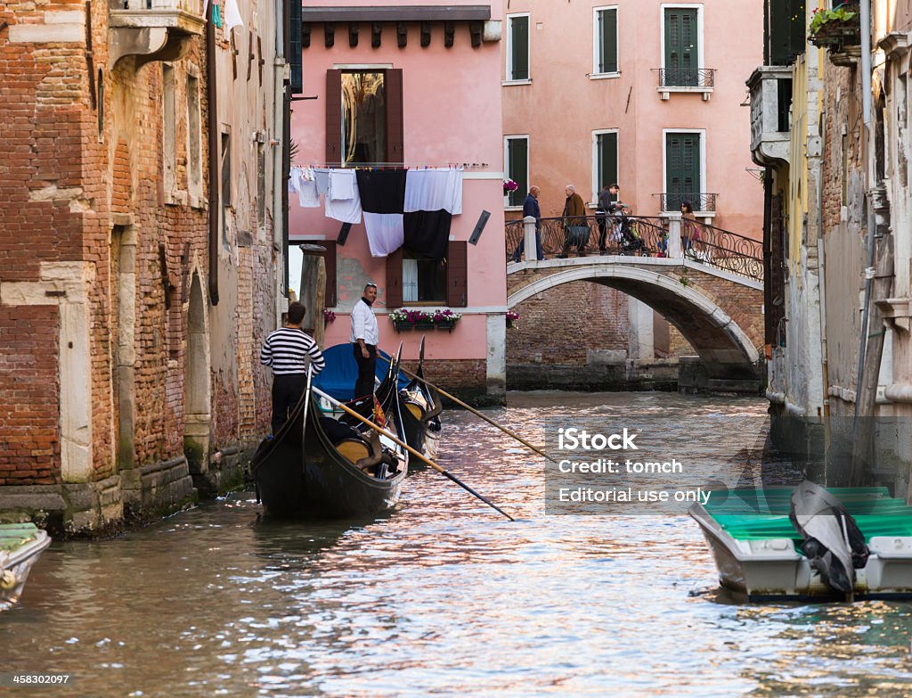 gondoliers w Wenecji - Zbiór zdjęć royalty-free (Antyczny)