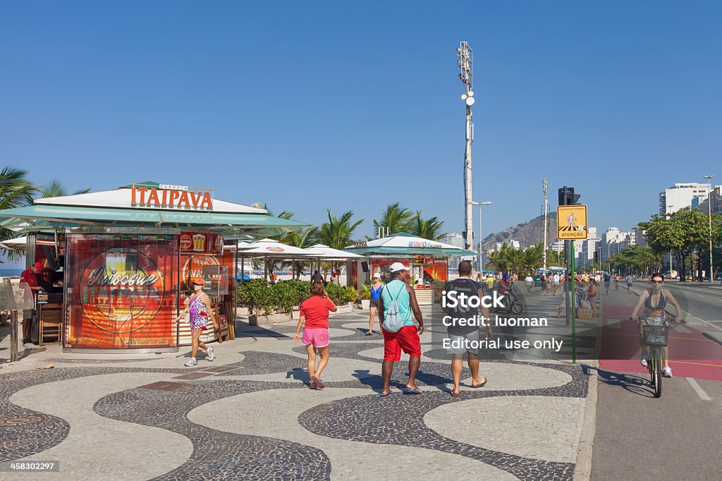 Copacabana berühmten Gehweg - Lizenzfrei Außenaufnahme von Gebäuden Stock-Foto