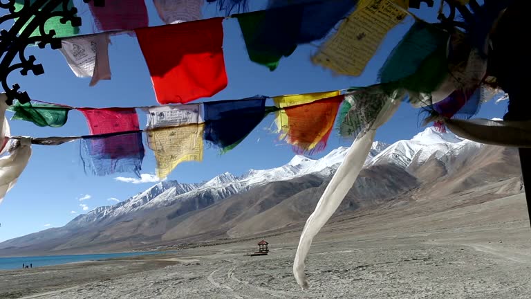 Buddhist praying flags