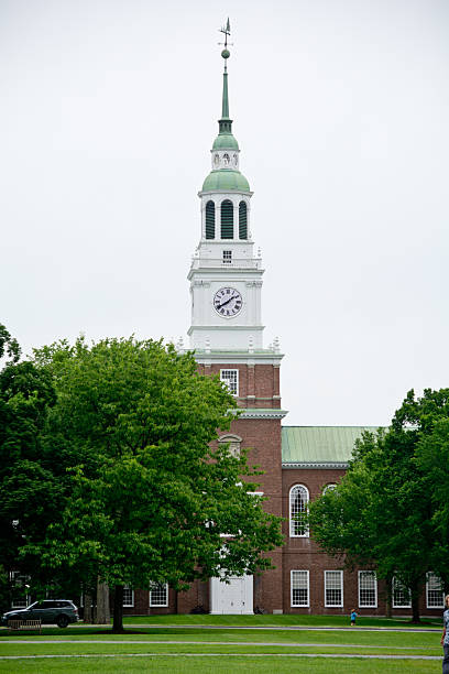 Baker Memorial Library on the Dartmouth College Green stock photo