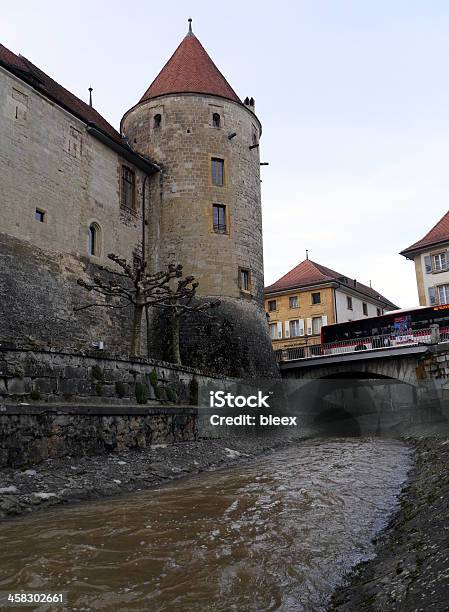 Yverdon Castle Suíça - Fotografias de stock e mais imagens de Arquitetura - Arquitetura, Cantão de Vaud, Castelo