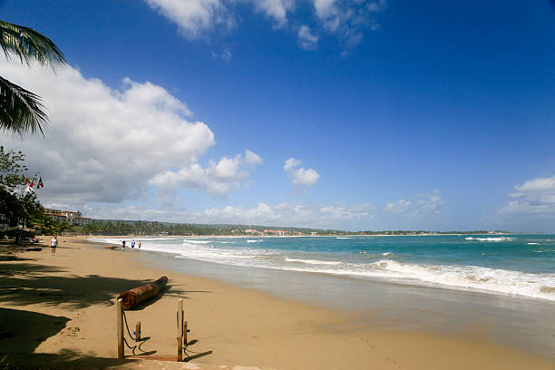 Beach, Cabarete Bay, Cabarete, Dominican Republic stock photo