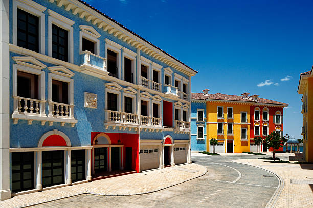 Huesca, Spain - August 24, 2014: View of Luis Lopez Allue square in the town center of Huesca, Aragon, northeastern Spain