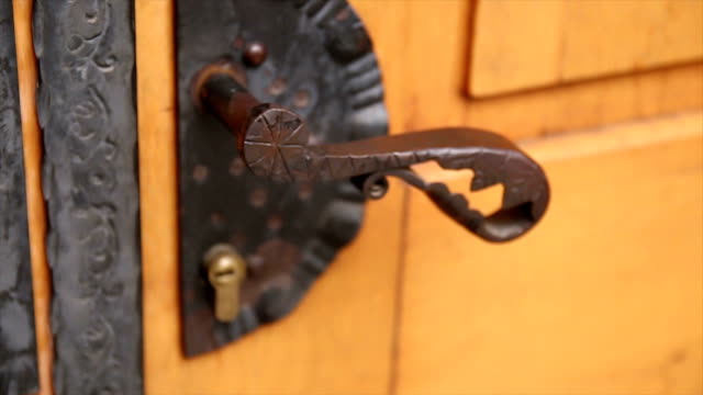 Opening the antique door