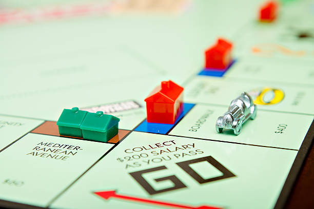 Game of Monopoly stock photo