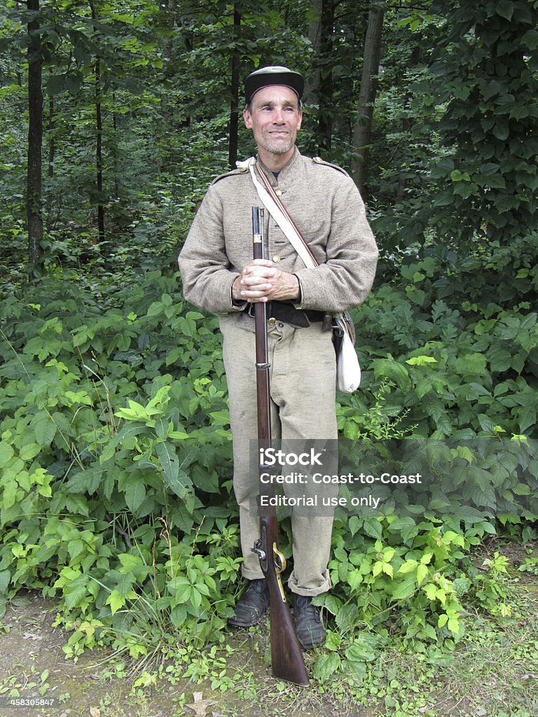 Soldato confederato - Foto stock royalty-free di Adulto