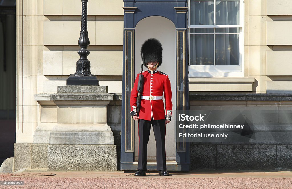 Guardsman fora do Palácio de Buckingham - Foto de stock de Guarda de Honra - Soldado royalty-free