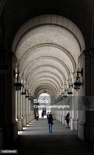 Under The Arches At Union Station Washington Stock Photo - Download Image Now - Arch - Architectural Feature, Architectural Column, Classical Style