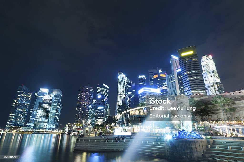 Merlion park a Singapore - Foto stock royalty-free di Città di Singapore