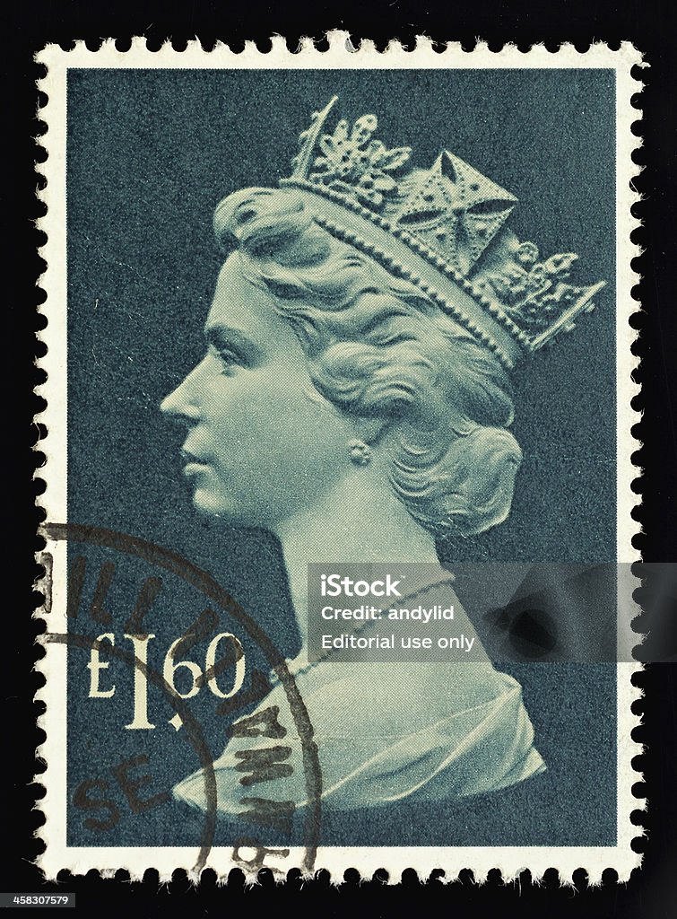 Inglaterra sello postal - Foto de stock de Isabel II libre de derechos