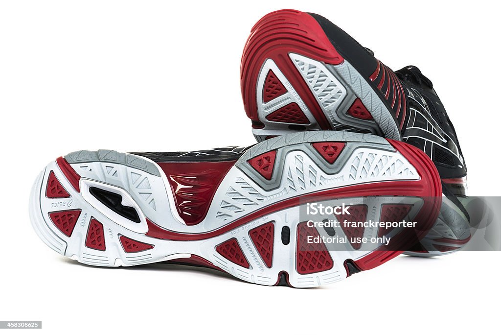 ASIC Gel scarpe da Volley Sport d'élite - Foto stock royalty-free di Abbigliamento