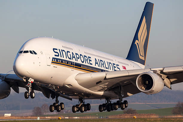 Singapore Airlines Airbus A380 stock photo