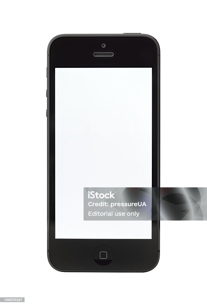 Apple iPhone 5 con schermo bianco - Foto stock royalty-free di Alla moda