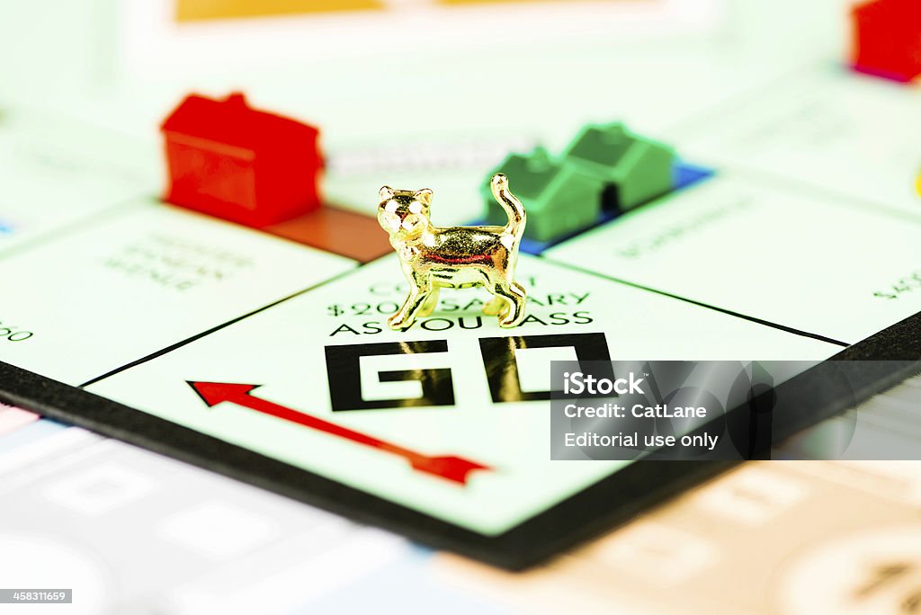 Kot Token na monopol Board - Zbiór zdjęć royalty-free (Monopoly)