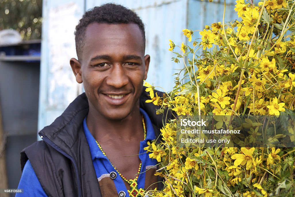 에티오피아식 남자의 아이리스입니다 meskel. - 로열티 프리 꽃-식물 스톡 사진
