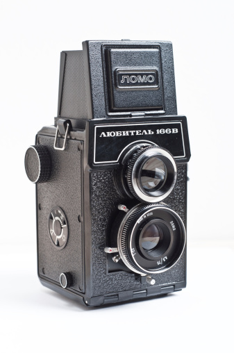 Katowice, Poland - April 16, 2013: Old Lubitel camera. Lubitel is a russian camera brand manufactured between 1954 and 1980.