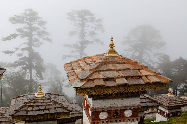 Die Stupa ´ s Dochu La in misty Wetter – Foto