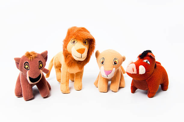 lion king-size-bett und 2: simba s pride - mcdonalds spielzeug stock-fotos und bilder