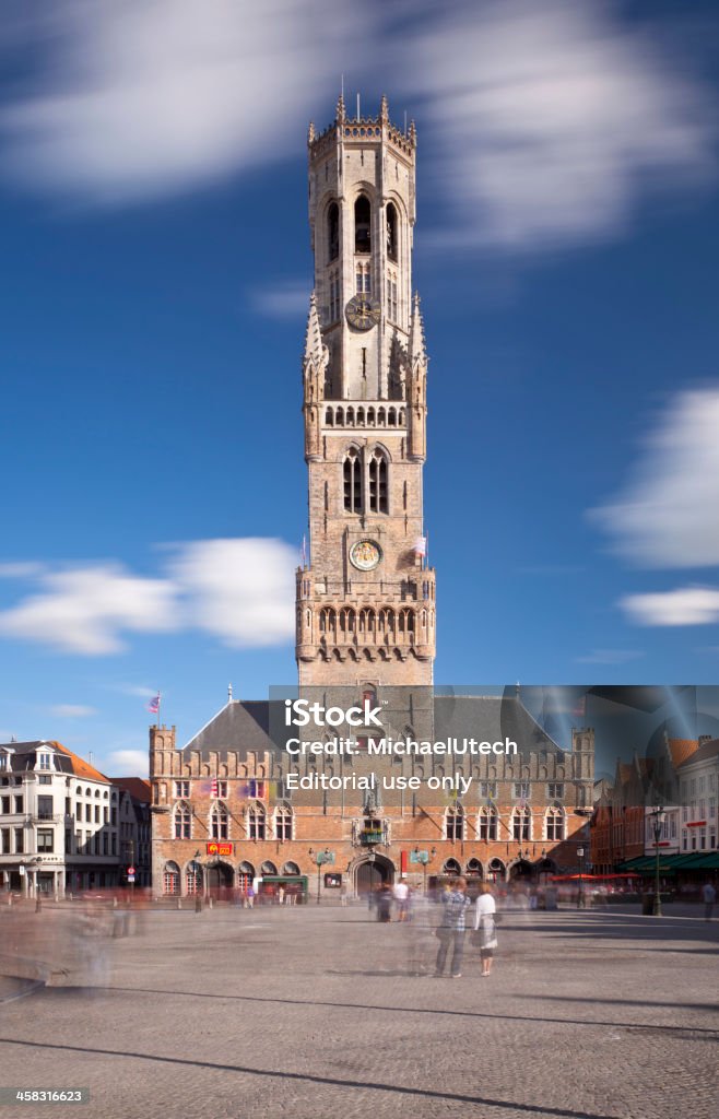Belfry di Bruges, Belgio - Foto stock royalty-free di Ambientazione esterna