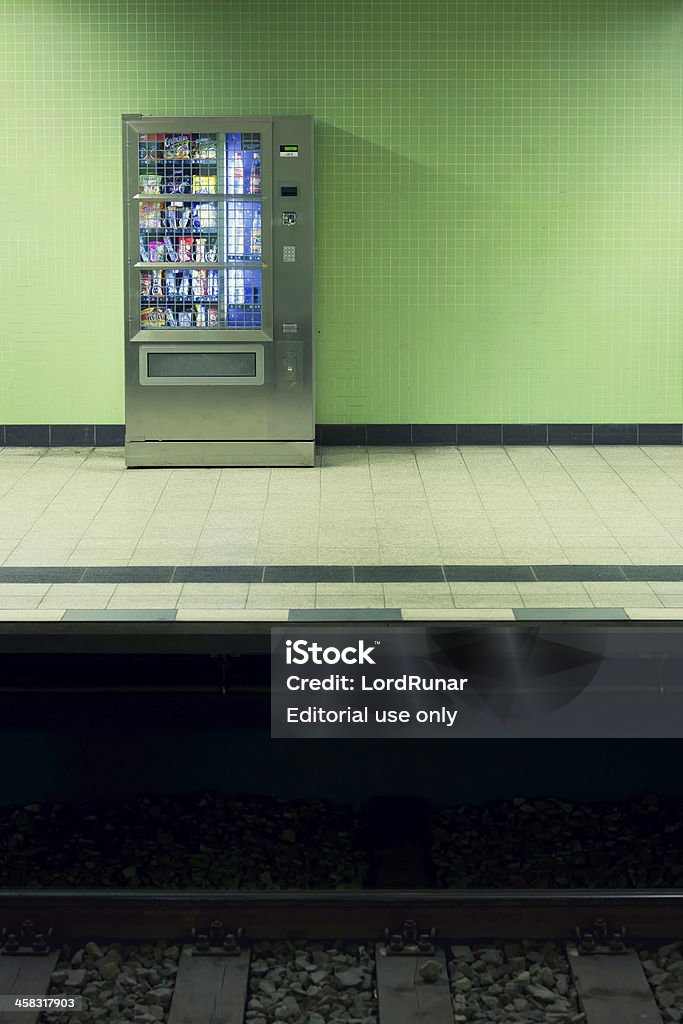 Vending machine Berlin, Germany - May 16, 2012: A vending machine with drinks and goodies standing on a station platform. Berlin Stock Photo