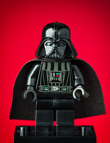 istanbul, Turkey - May 22, 2015: Portrait of  the Star Wars movie character action figure Darth Vader.
