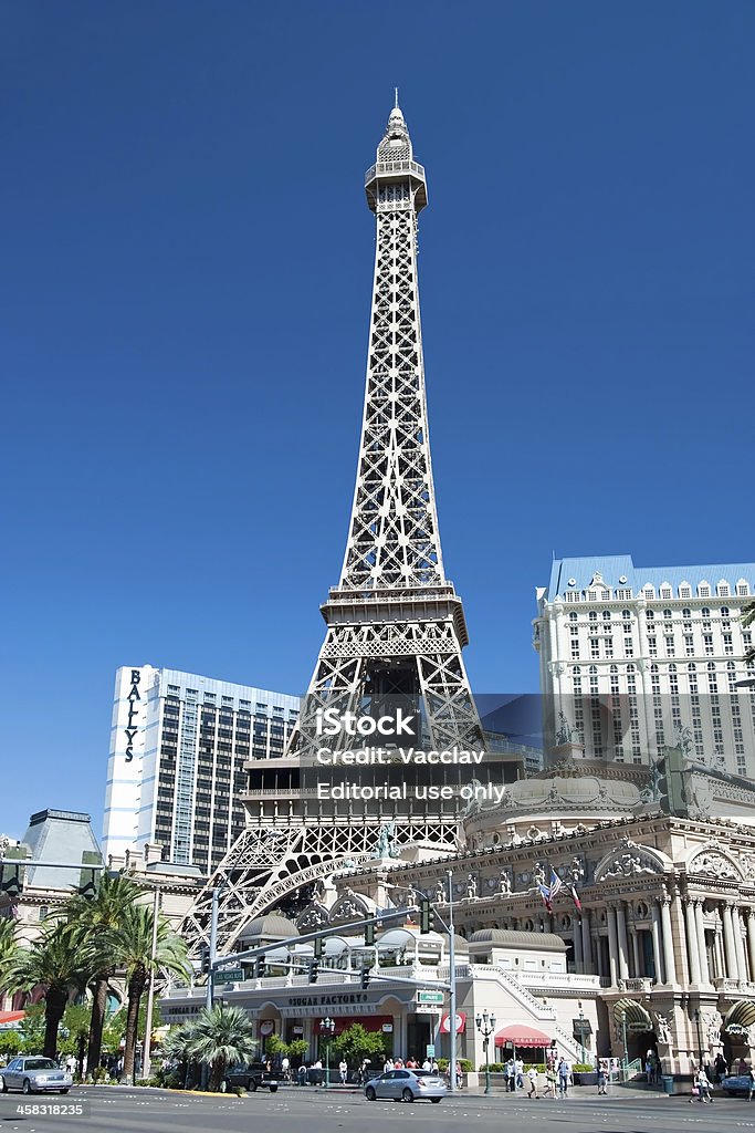 Ristorante La Torre Eiffel sulla Strip di Las Vegas, in Nevada - Foto stock royalty-free di Albergo