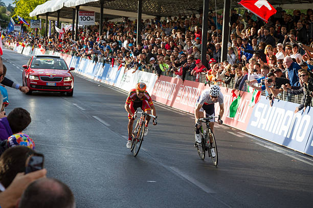 2013 UCI Road World Championship, Florence - Man Elite Race Florence, Italy - September 29, 2013:  Final sprint of Man Elite Road Race. Rui Alberto Faria Da Costa wins the race. uci road world championships stock pictures, royalty-free photos & images