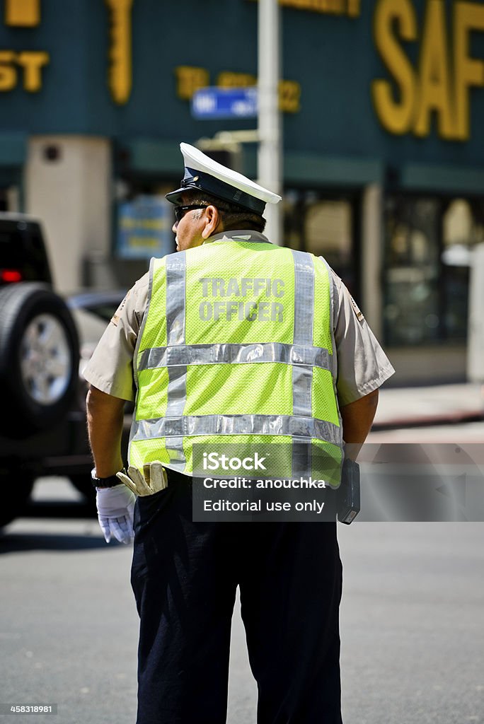 Agente de trânsito em Los Angeles street - Foto de stock de Adulto royalty-free