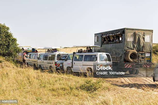 Touristen Vor Leben Wild Mit Safariautos Stockfoto und mehr Bilder von Afrika - Afrika, Auto, Ebene
