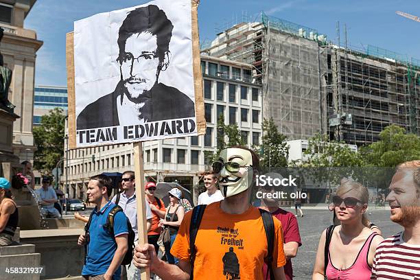 Antyprism Demonstracja Frankfurt - zdjęcia stockowe i więcej obrazów Edward Snowden - Edward Snowden, Inwigilacja, 1984