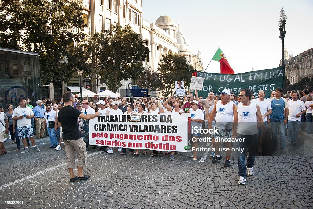 Protesto contra as despesas públicas e o aumento do imposto - Royalty-free Ao Ar Livre Foto de stock