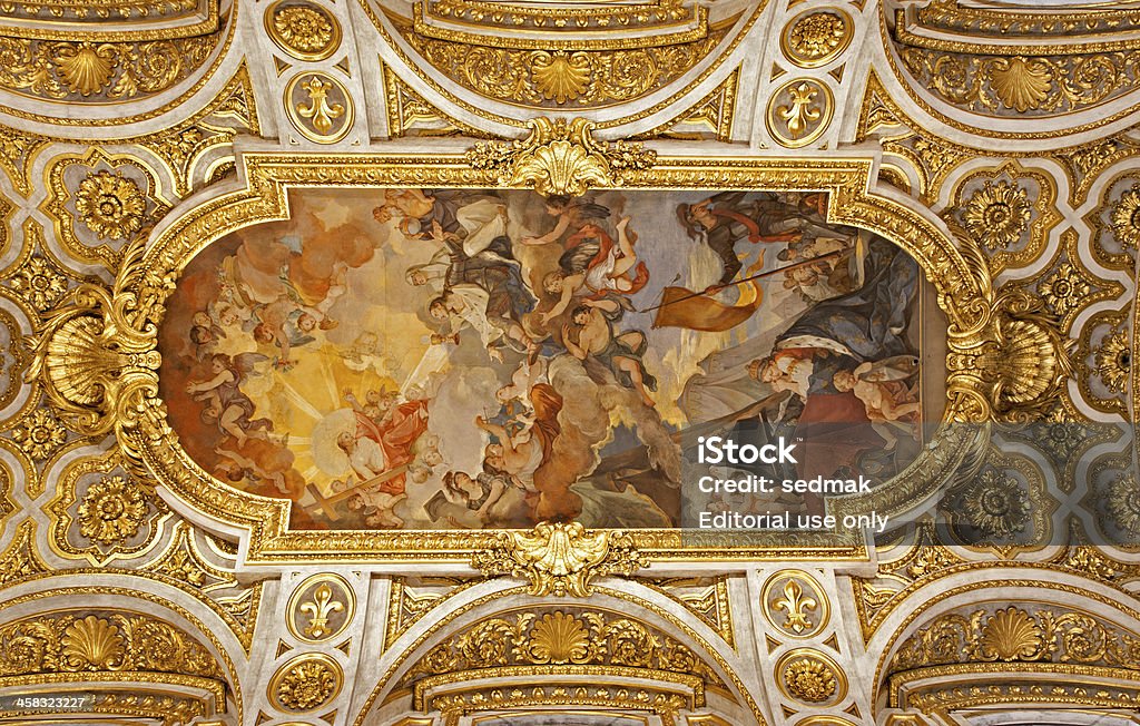 Roma-teto da Igreja de San Luigi - Foto de stock de Afresco royalty-free