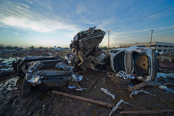 Moore Oklahoma EF5 Tornado Damage stock photo