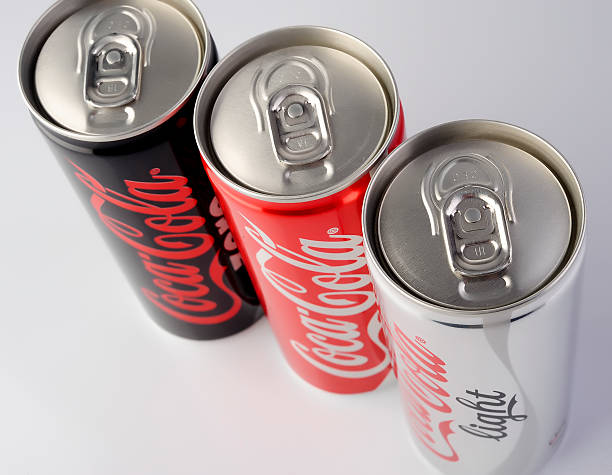 Group of 200ml Coca-Cola Cans Astanbul, Turkey - July 31, 2013: Coca-Cola 200ml products on white background. Include Cola-Cola Zero and Coca-Cola Light. coke zero photos stock pictures, royalty-free photos & images