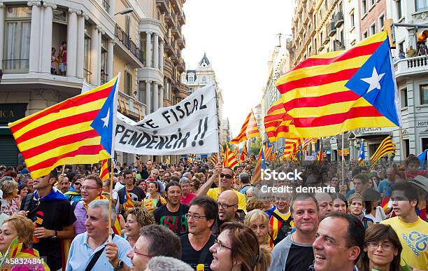 Foto de Catalão Independência Do Rally e mais fotos de stock de Catalunha - Catalunha, Política, Adulto