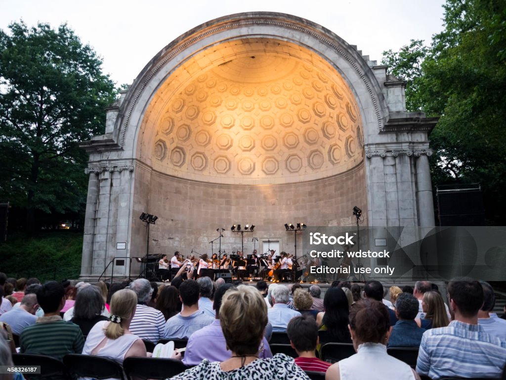 Soirée Concert Naumburg Bandshell Central Park à Manhattan - Photo de Central Park - Manhattan libre de droits