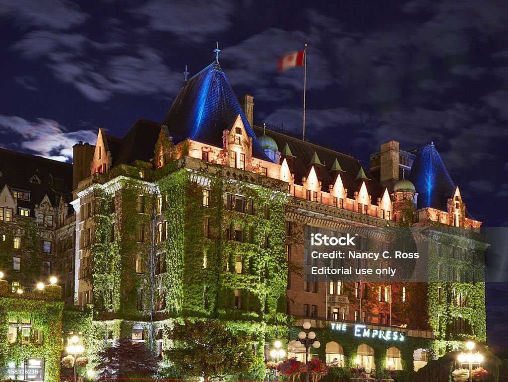 Empress Hotel, em Victoria, Colúmbia Britânica, Canadá - Foto de stock de Arco - Característica arquitetônica royalty-free