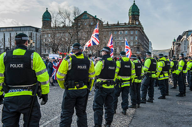 Flaga protest w Belfast City Hall. – zdjęcie