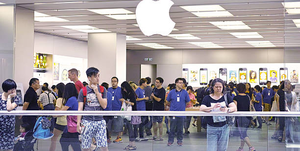 Apple Store in Hong Kong stock photo