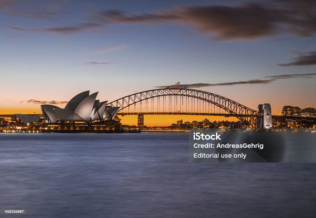 Sydney Opera House e Ponte & Harbour - Royalty-free Ópera de Sydney Foto de stock