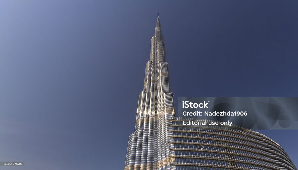 O Burj Khalifa, Dubai - Foto de stock de Alto - Descrição Geral royalty-free