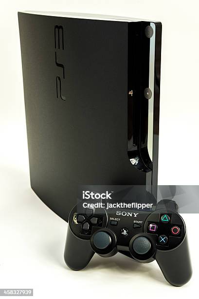 Playstation 3 Com Gamepad - Fotografias de stock e mais imagens de Playstation 3 - Playstation 3, Controlo, Cor preta