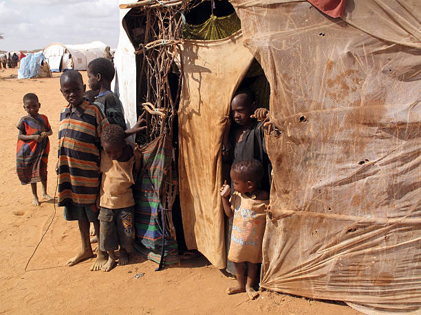 Dadaab Refugee Camp in Somalia stock photo
