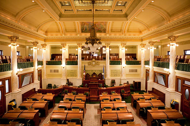 senate chambre capitole d'état du dakota du sud - south dakota pierre state capitol building usa photos et images de collection